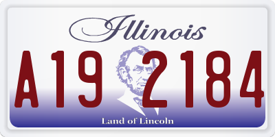 IL license plate A192184