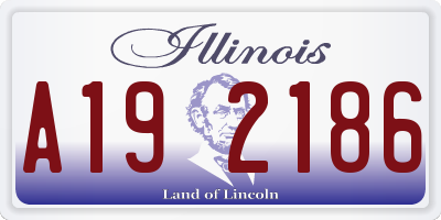 IL license plate A192186