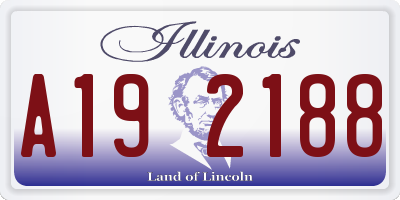 IL license plate A192188