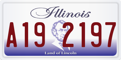 IL license plate A192197