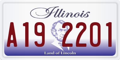 IL license plate A192201