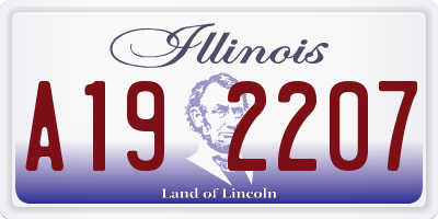 IL license plate A192207