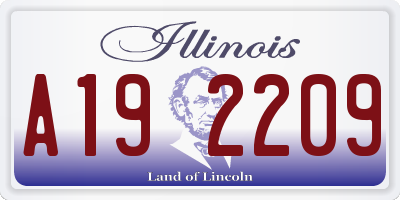 IL license plate A192209