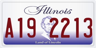 IL license plate A192213