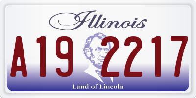 IL license plate A192217