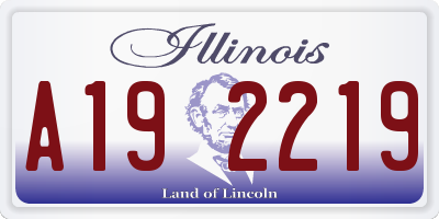 IL license plate A192219