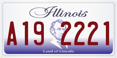 IL license plate A192221