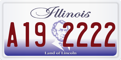 IL license plate A192222