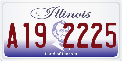 IL license plate A192225