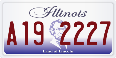 IL license plate A192227
