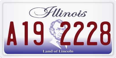 IL license plate A192228