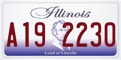 IL license plate A192230