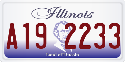 IL license plate A192233