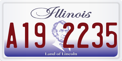 IL license plate A192235
