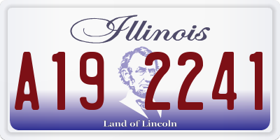 IL license plate A192241