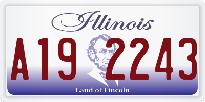 IL license plate A192243