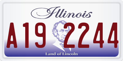 IL license plate A192244