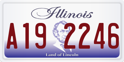 IL license plate A192246