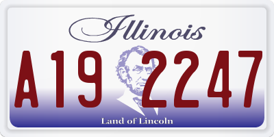 IL license plate A192247
