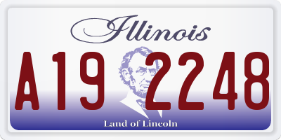 IL license plate A192248