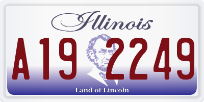 IL license plate A192249