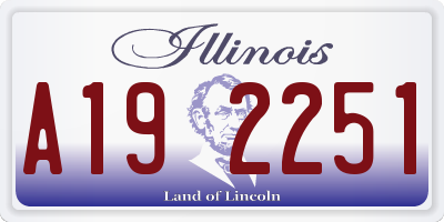 IL license plate A192251
