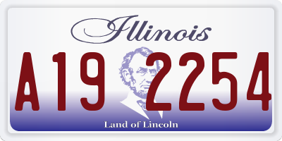 IL license plate A192254