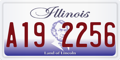 IL license plate A192256