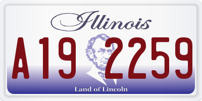 IL license plate A192259