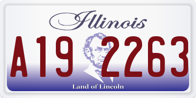 IL license plate A192263