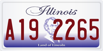 IL license plate A192265