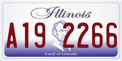 IL license plate A192266