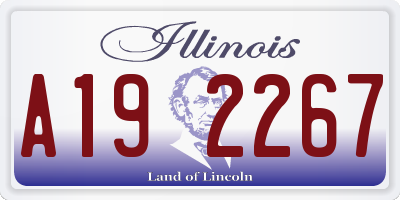 IL license plate A192267