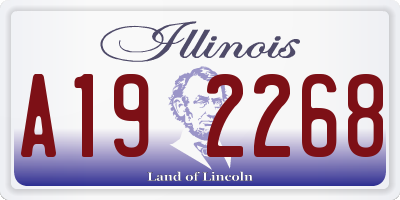 IL license plate A192268