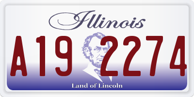 IL license plate A192274