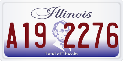IL license plate A192276