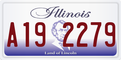 IL license plate A192279