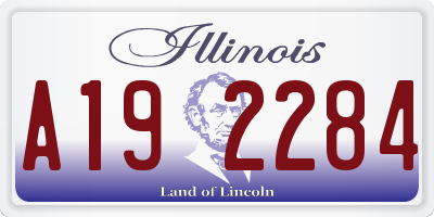 IL license plate A192284