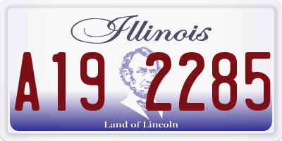 IL license plate A192285