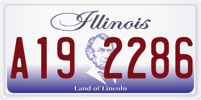 IL license plate A192286