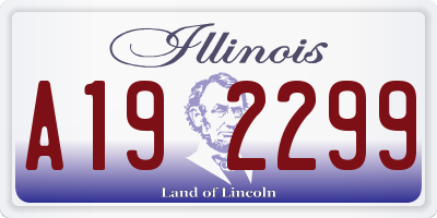IL license plate A192299