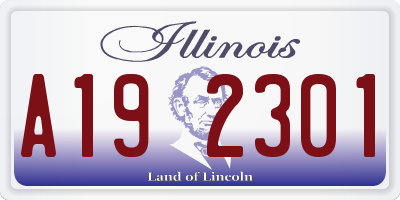 IL license plate A192301