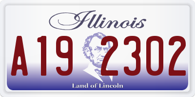 IL license plate A192302