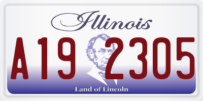IL license plate A192305