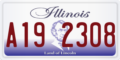 IL license plate A192308