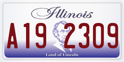 IL license plate A192309