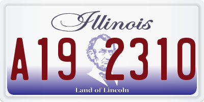 IL license plate A192310