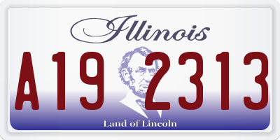IL license plate A192313