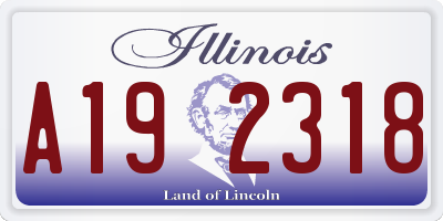 IL license plate A192318