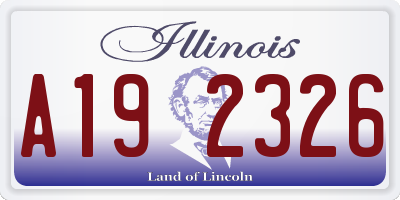 IL license plate A192326